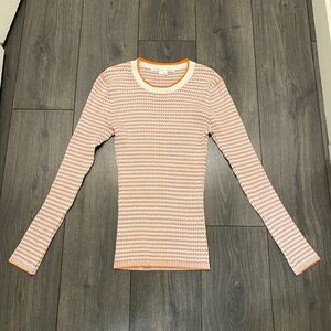 Veronica Beard Siena Striped Crewneck Sweater Size L